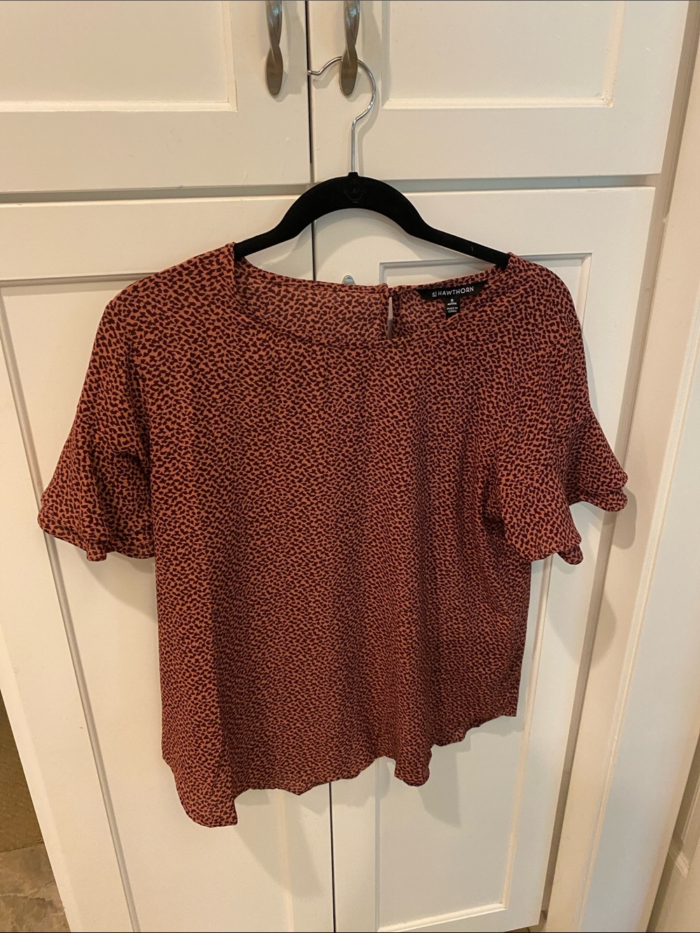 41 Hawthorn Dusty Pink Print Flutter Sleeve Blouse Petite medium